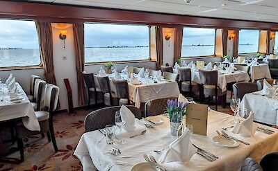 The restaurant on the MS Rigoletto | Holland Bike & Boat Tours