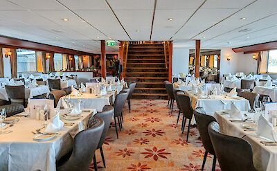 The restaurant on the MS Rigoletto | Holland Bike & Boat Tours