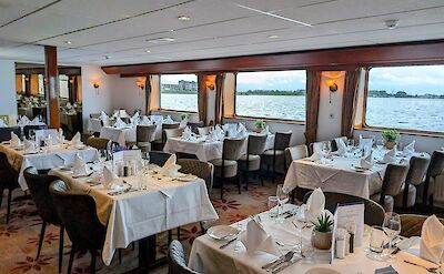 The restaurant on the MS Rigoletto | Holland Bike & Boat Tours