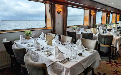 The restaurant on the MS Rigoletto | Holland Bike & Boat Tours