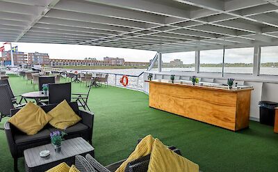 The sundeck on the MS Rigoletto | Holland Bike & Boat Tours