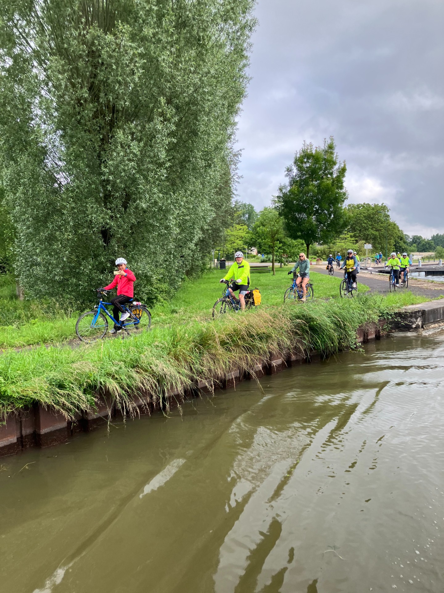 Biking canal and river paths in France