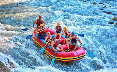 White water rafting in Slovenia. -to