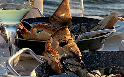 Seafood and wine meal, Bodrum, Turkey. Unsplash@Atay Alkan
