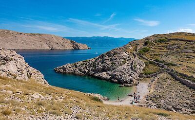 Hidden beach and turquoise bay along Croatia&rsquo;s coast. toST