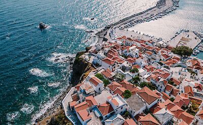 Views above the beautiful Skiathos Town. unsplash:nikola radojcic 