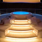 The hot tub at night | Bellezza | Bike & Boat Tour