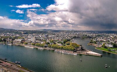 Views of Koblenz from Ehrenbreitstein fortress. toBBT