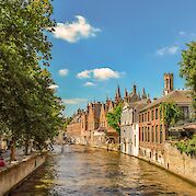 Cycling from Paris to Bruges - Canal in Bruges, Belgium. ©TO
