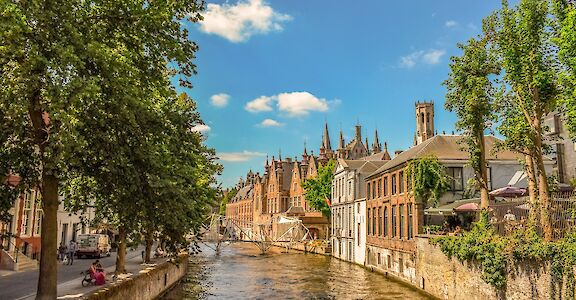 Canal in Bruges, Belgium. ©TO