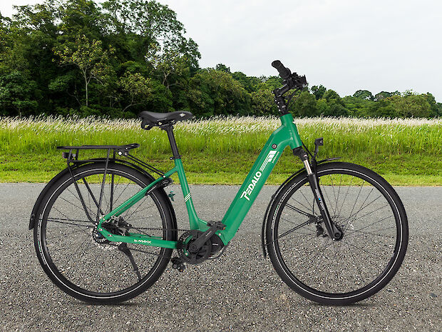 High-quality electric bike with low step-through frame and Bosch mid-drive motor