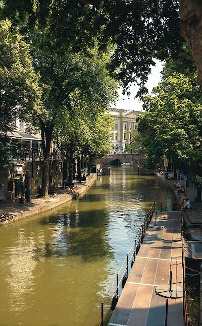 Walkway by the canal, Utrecht, Netherlands. Unsplash:Uitbundig