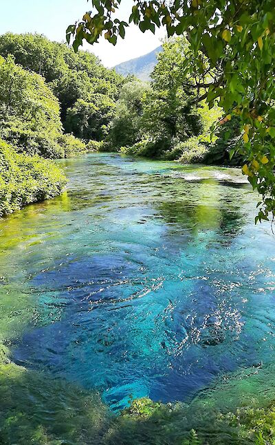 Syri i Kaltër, the Blue Eye Spring, in Albania. Unsplash: Carla Forgiven