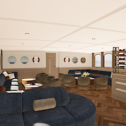 Lounge & bar | Magnifique X | Boat & Bike Tour