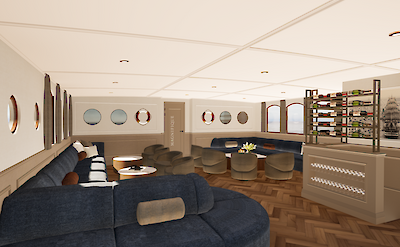 Lounge & bar | Magnifique X | Boat & Bike Tour