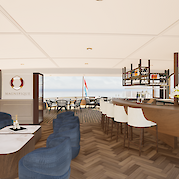 Lounge & bar | Magnifique X | Boat & Bike Tour