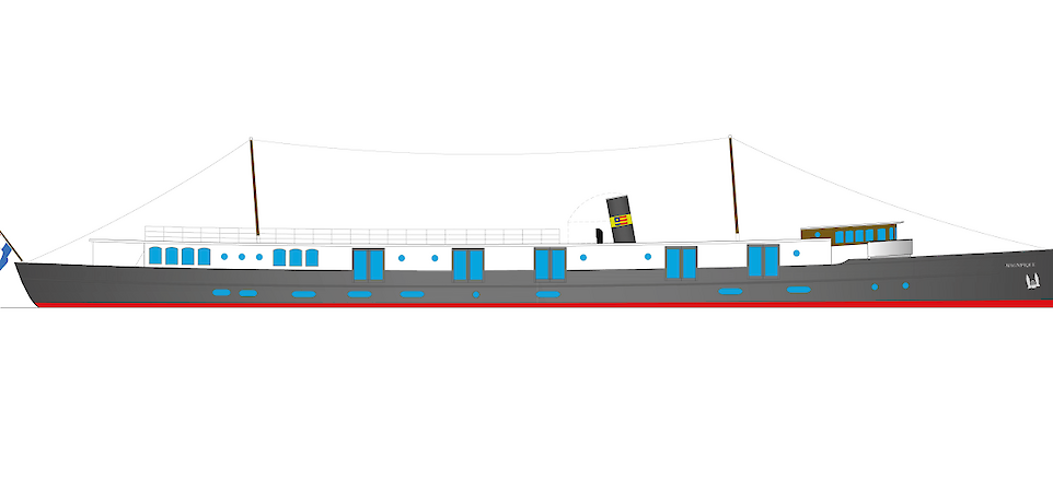 Ship rendering | Magnifique X | Boat & Bike Tour