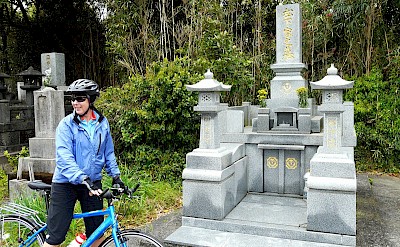 Cycling past a local monument. toSR