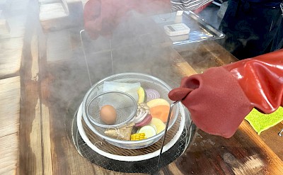 Jigoku Mushi, a signature Kyushu cooking method in Beppu using natural geothermal heat. Flickr@Bryan
