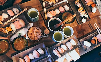 A sushi feast! unsplash@J Torres