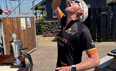Trying fresh herring, a true Dutch delicacy. ©Hennie