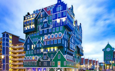 Iconic stacked-house hotel in Zaandam. Pexels@TeodorSavin