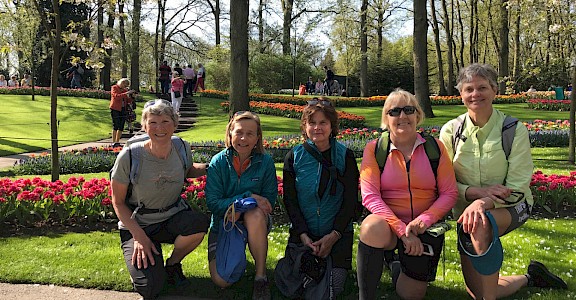 Hennie and friends at Keukenhof Gardens. ©Hennie