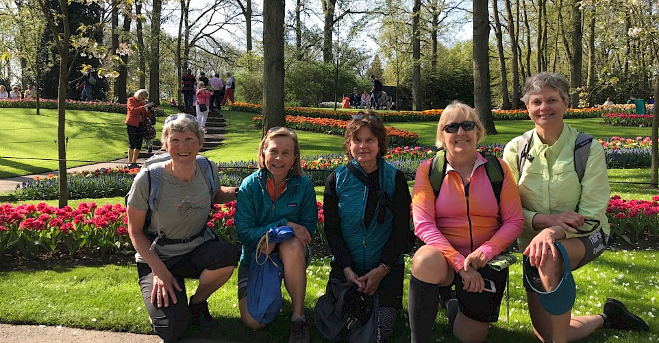 Hennie and friends at Keukenhof Gardens. ©Hennie