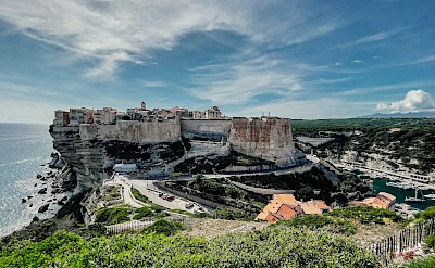 Bonifacio, a cliffside fortress town in Corsica. Unsplash@GeorgesGTS