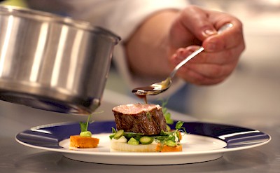 Gourmet cuisine in preparation. toTN