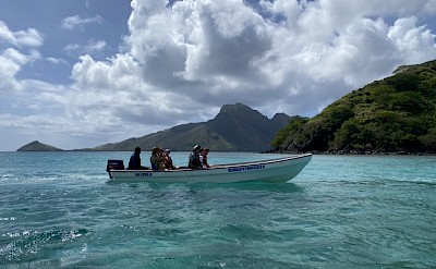 Cruising across Fiji&rsquo;s crystal-clear water. &copy;Mikky