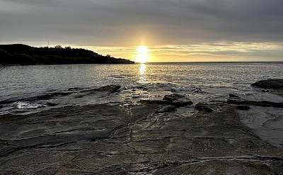 Sunset on Rocks. &copy;Mikky
