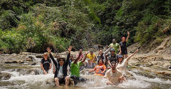 Cooling off in Fiji&rsquo;s refreshing jungle cascades. to-FIT
