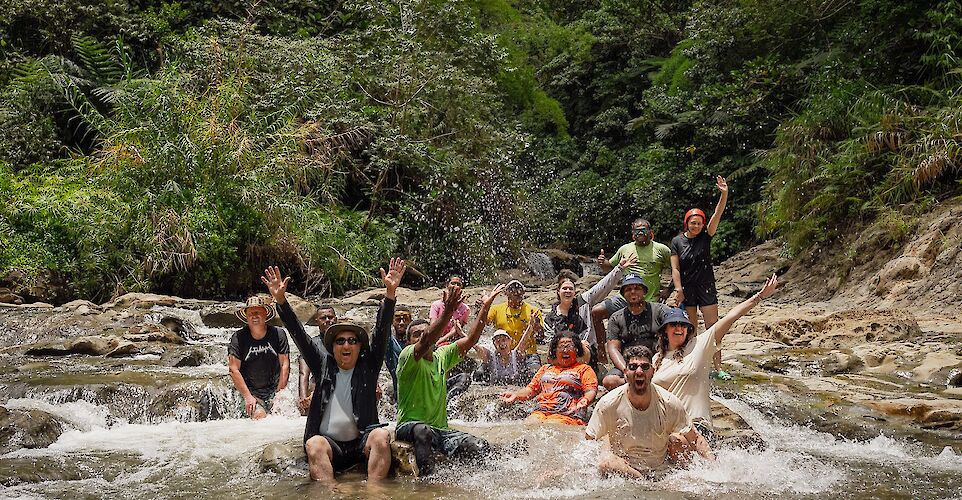 Cooling off in Fiji&rsquo;s refreshing jungle cascades. to-FIT