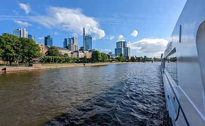Frankfurt skyline, a modern cityscape seen from the Main River. toSET