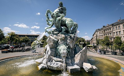 Centaur Fountain (Zentaurenbrunnen), Fürth. unsplash@tourist information