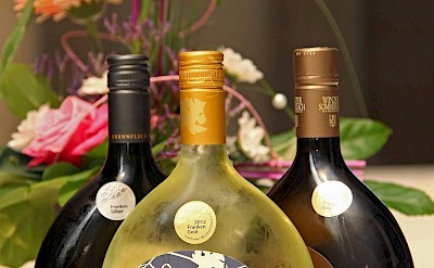 An assortment of Franconian wine. cc- FränkischerWeinbauverband, WC