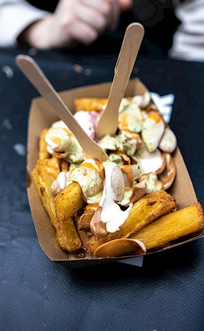 Classic street food in Germany. Unsplash@TobiasRademacher