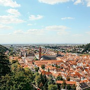 Frankfurt to Stuttgart - The charming red rooftops of Heidelberg’s old town. Unsplash@BrinaBlum