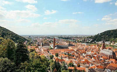The charming red rooftops of Heidelberg’s old town. Unsplash@BrinaBlum