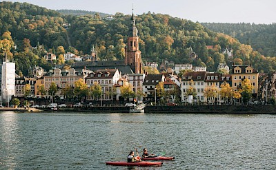 Kayakers on the Neckar River in Heidelberg. Pexels@lstan