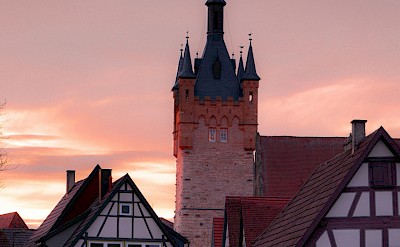 Old Town Tower at sunset, Bad Wimpfen. Pexels@esmerald