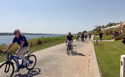 Cycling the river bank in New Aswan. toBBT