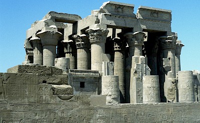 Temple of Kom Ombo – Dedicated to Sobek the crocodile god and Horus the falcon god. unsplash@getty images