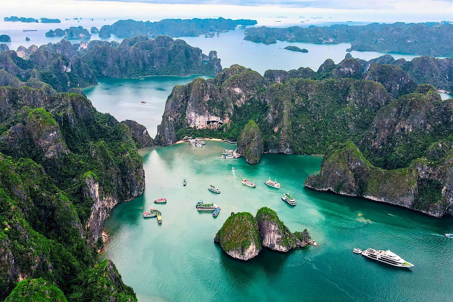Ha Long Bay viewed from above, Vietnam. Unsplash@Ryan Le