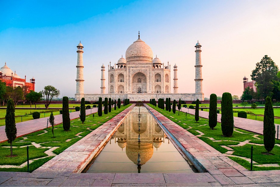 The Taj Mahal at dawn, India. Unsplash@Getty Images