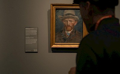 A self-portait in the Vincent Van Gogh museum. pexels@ekrulila