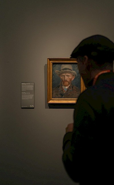 A self-portait in the Vincent Van Gogh museum. pexels@ekrulila
