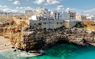 Crystal-clear coves on Puglia’s Adriatic coast in Polignano a Mare. unsplash@EmmaHarrisova