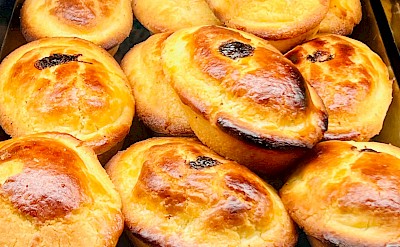 Pasticciotti leccesi, golden custard-filled pastries baked to perfection in Puglia. cc@Heather